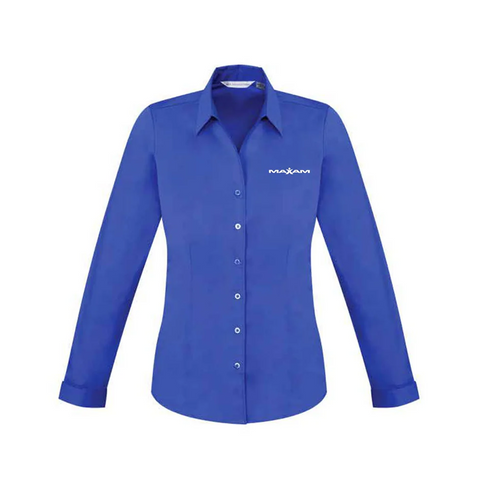 Women's Dress Shirts - Electric Blue